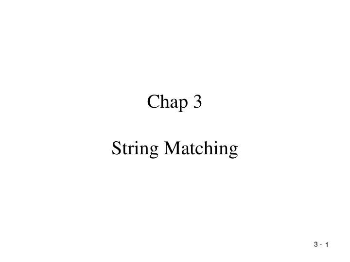 chap 3 string matching