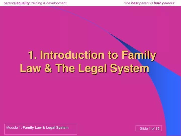 1 introduction to family law the legal system