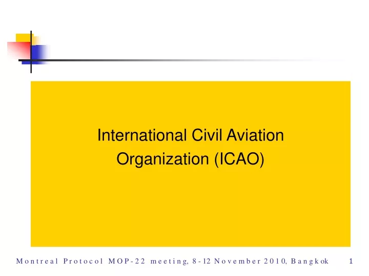international civil aviation organization icao