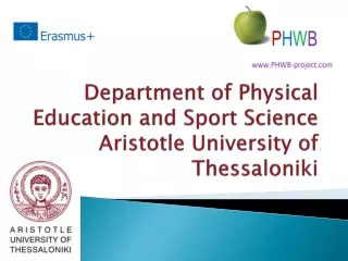 Department of Physical Education and Sport Science Aristotle University of Thessaloniki
