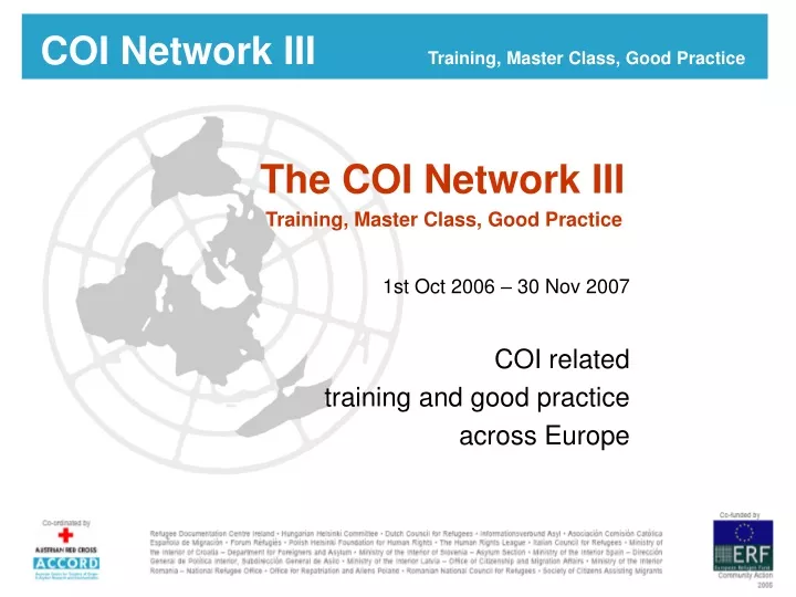 the coi network iii training master class good