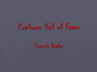 Explorer Hall of Fame