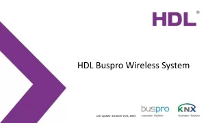 HDL Buspro Wireless System