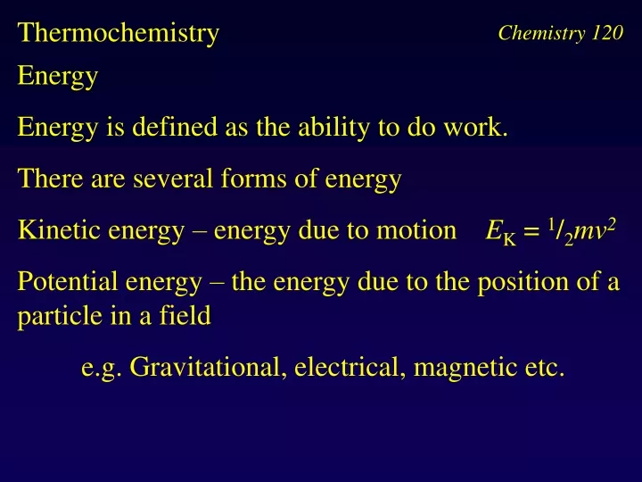 thermochemistry