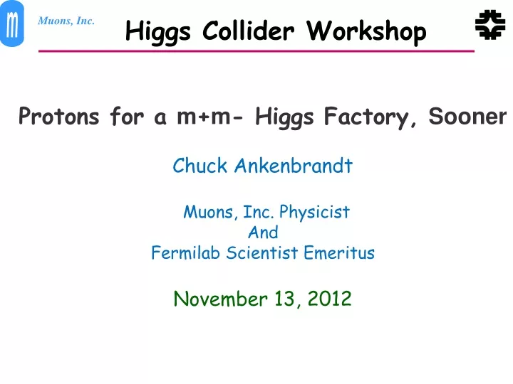 higgs collider workshop