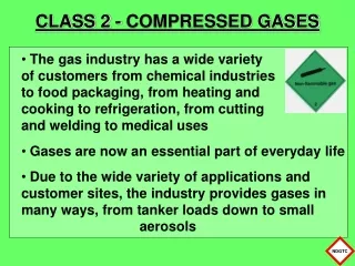 CLASS 2 - COMPRESSED GASES