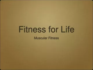 Fitness for Life