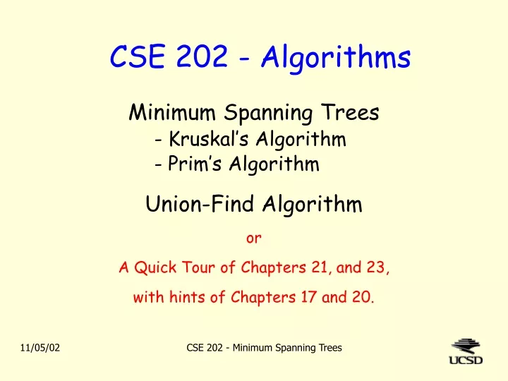 cse 202 algorithms