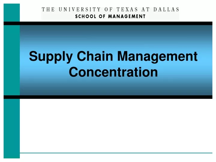 supply chain management concentration