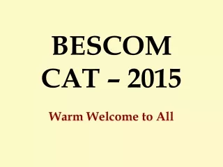 BESCOM          CAT – 2015