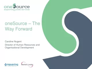 oneSource – The Way Forward