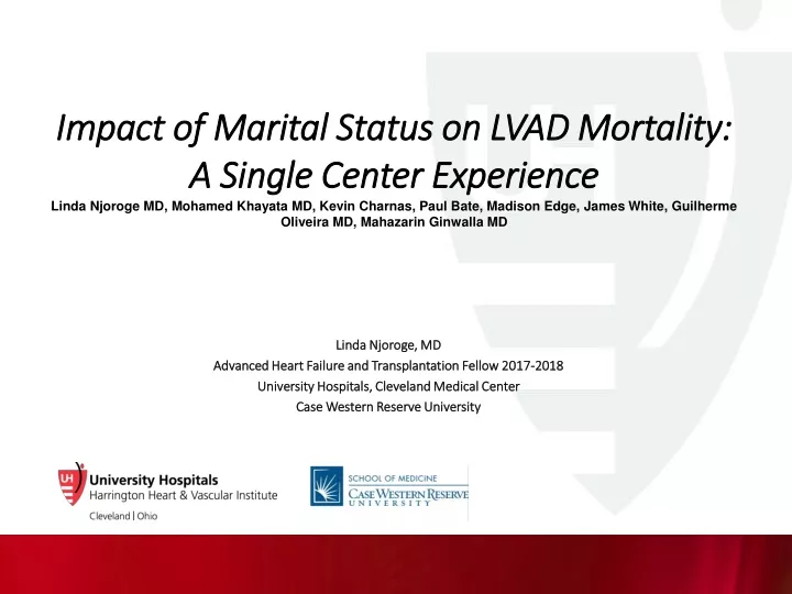 impact of marital status on lvad mortality