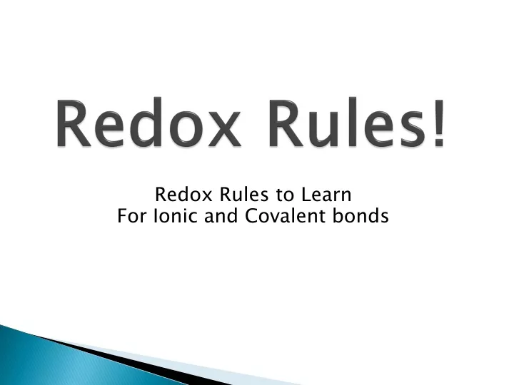 redox rules