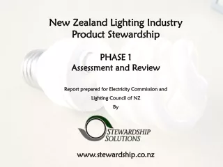 New Zealand Lighting Industry  Product Stewardship  PHASE 1 Assessment and Review