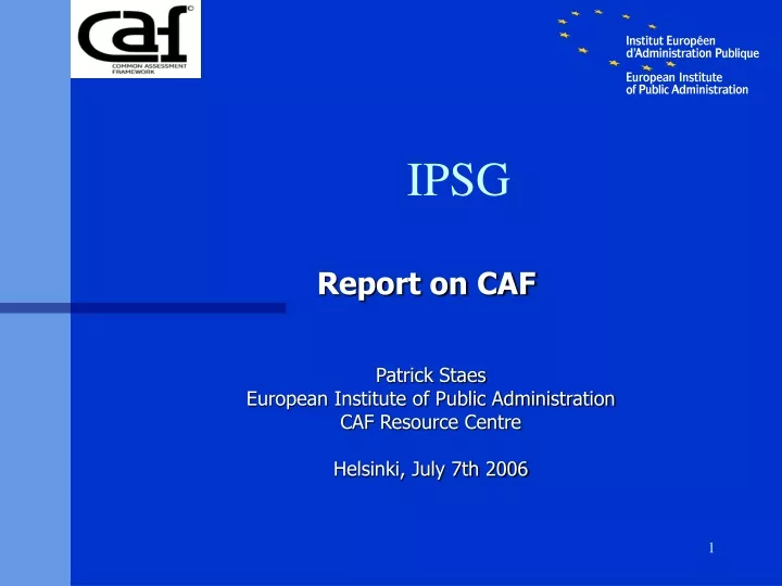 report on caf