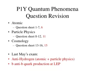 P1Y Quantum Phenomena Question Revision