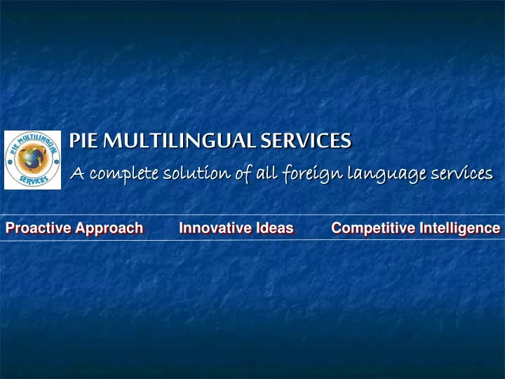 pie multilingual services