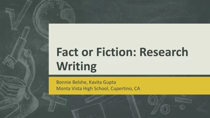 fact or fiction research writing