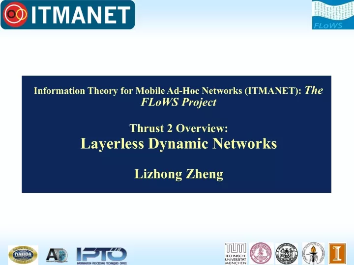 information theory for mobile ad hoc networks