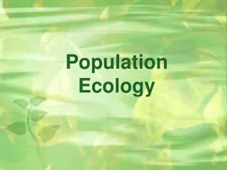Population  Ecology