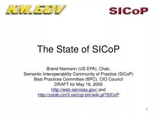 The State of SICoP