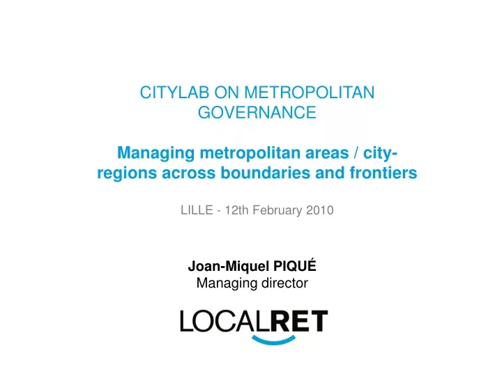 citylab on metropolitan governance managing