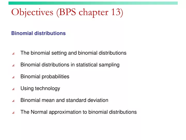 objectives bps chapter 13