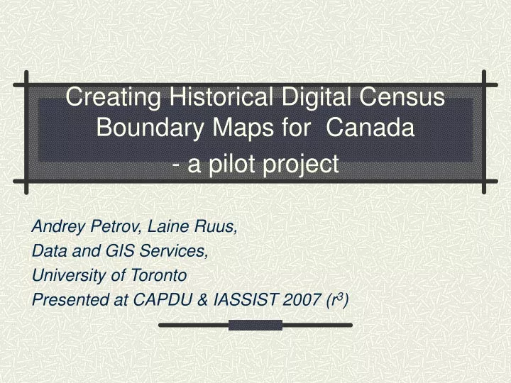 creating historical digital census boundary maps for canada a pilot project
