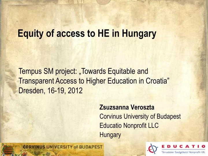 e quity of access to he in hungary