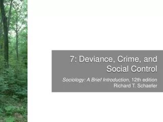 7: Deviance, Crime, and Social Control