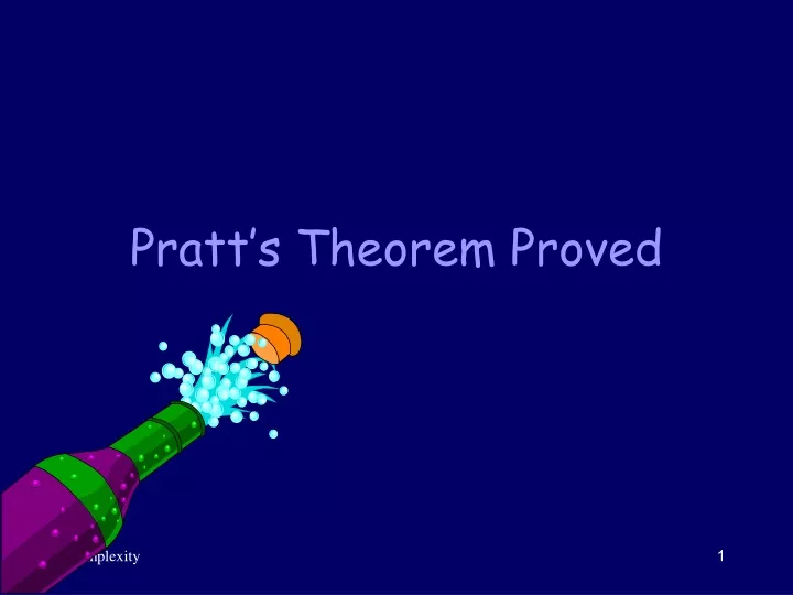 pratt s theorem proved