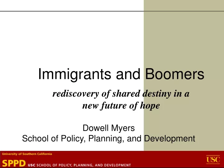 immigrants and boomers