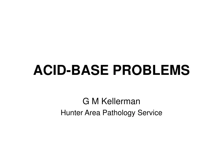 acid base problems