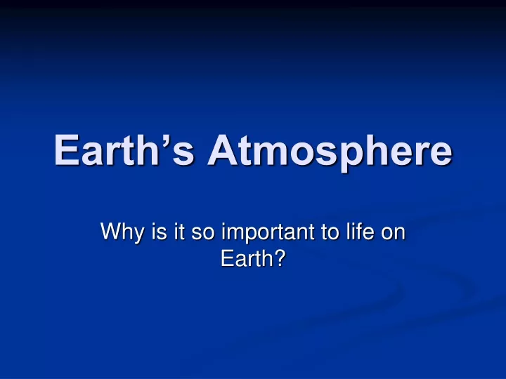 earth s atmosphere