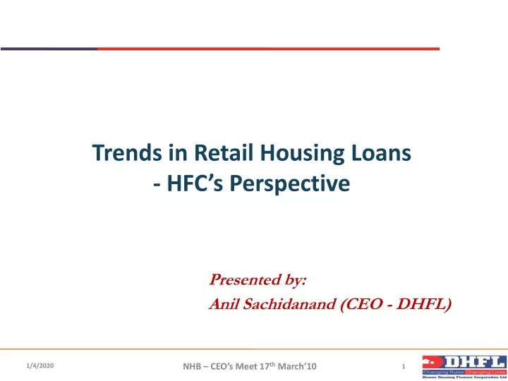 trends in retail housing loans hfc s perspective