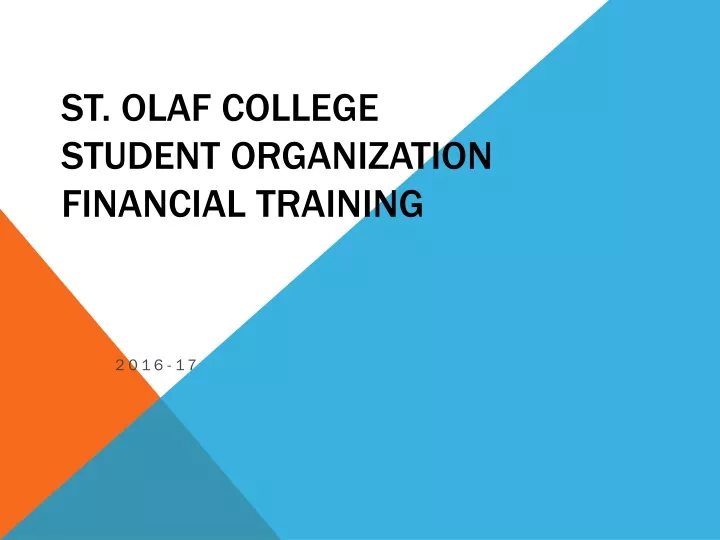 st olaf college student organization financial training