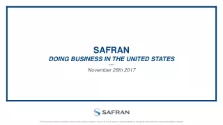 safran DOING BUSINESS IN THE UNITED STATES
