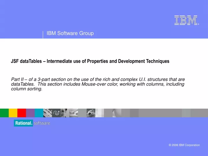 jsf datatables intermediate use of properties and development techniques