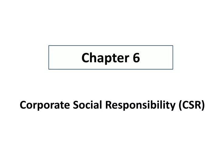 corporate social responsibility csr