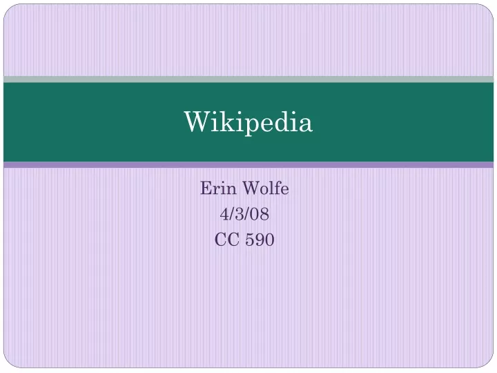 wikipedia ppt presentation