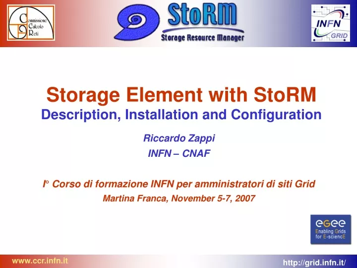 storage element with storm description