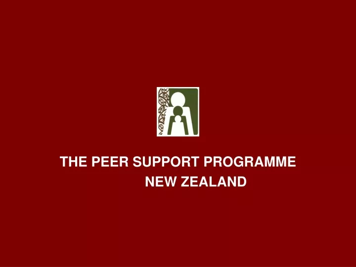 the peer support programme new zealand