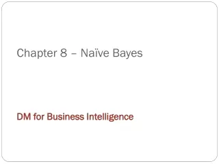 Chapter 8 – Naïve Bayes