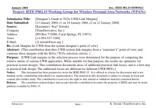 Project: IEEE P802.15 Working Group for Wireless Personal Area Networks (WPANs)