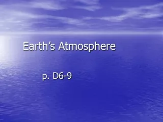 Earth’s Atmosphere