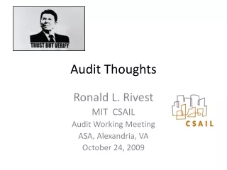 Audit Thoughts