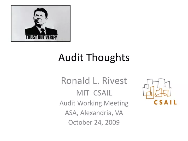 audit thoughts