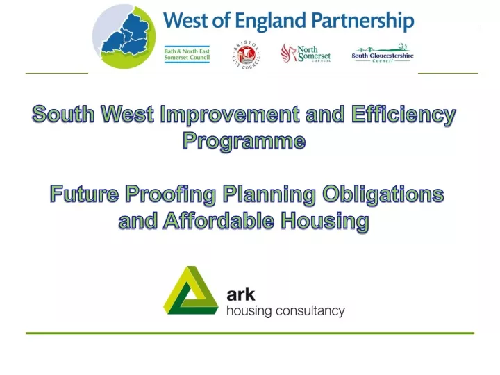 south west improvement and efficiency programme