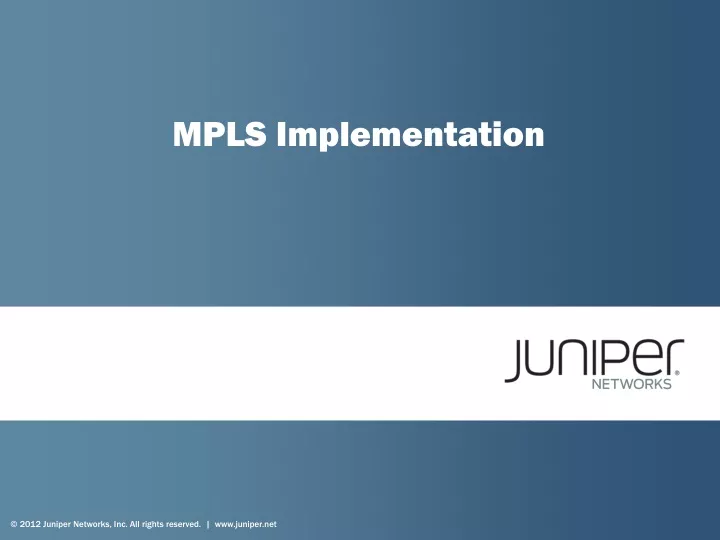 mpls implementation