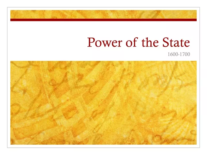 power of the state